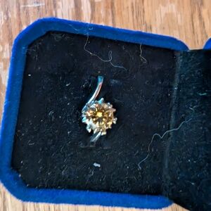 Silver and Gold Cluster Ring with Textured Design